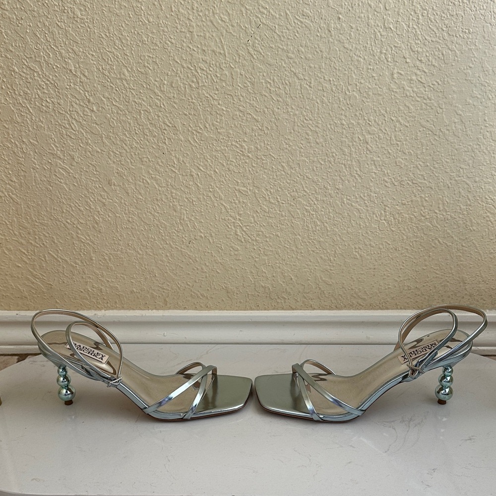 Badgley Mischka Callie Sandal in Soft Mint - Picture 4 of 9
